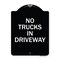 Signmission Driveway No Trucks in Driveway Heavy-Gauge Aluminum Architectural Sign, 24" x 18", BW-1824-24124 A-DES-BW-1824-24124 - alternate 1